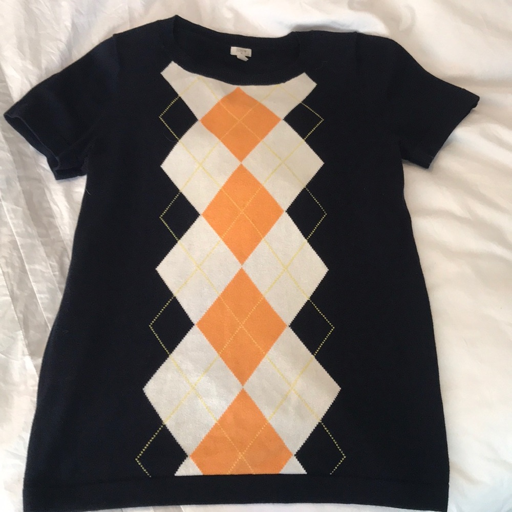 J.Crew argyle navy sweater top